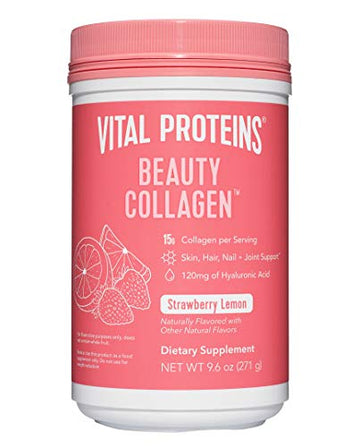 Vital Proteins Beauty Collagen (Strawberry Lemon, Canister) - 120mg of Hyaluronic Acid Vital Proteins uk supplements