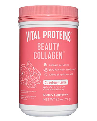 Vital Proteins Beauty Collagen (Strawberry Lemon, Canister) - 120mg of Hyaluronic Acid Vital Proteins uk supplements