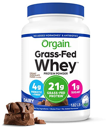 Orgain Whey Protein Powder, Creamy Chocolate Fudge - 21g Grass Fed Dairy Protein Orgain uk supplements