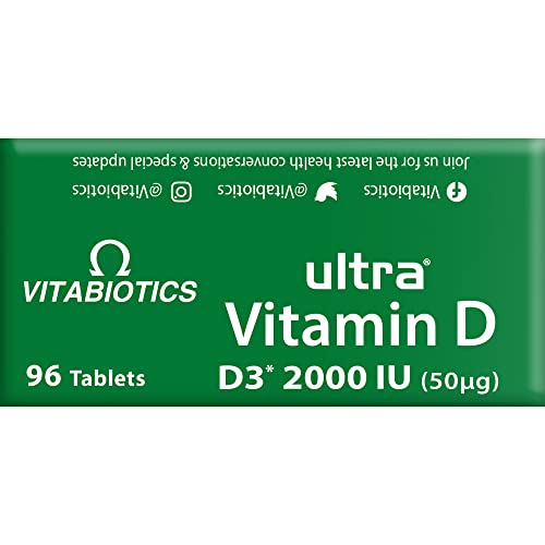 Vitabiotics Ultra Vitamin D Tablets 2000IU Extra Strength - 96 Count ( Pack of 1) Vitabiotics Ultra uk supplements