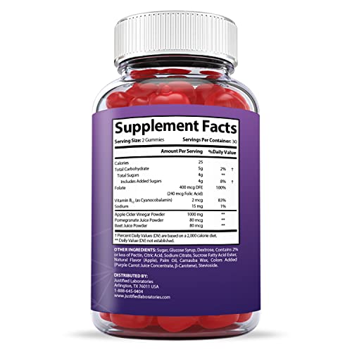 Justified Laboratories Royal Keto ACV Gummies 1000MG with Pomegranate Juice Beet Root Justified Laboratories uk supplements