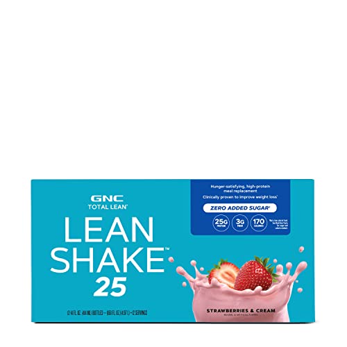 GNC Total Lean Lean Shake 25 - Strawberries and Cream - 12 Bottles GNC uk supplements