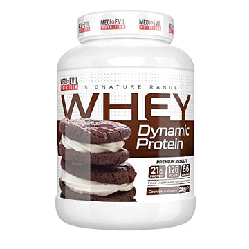 Medi-Evil Nutrition Whey Dynamic Protein, Cookies and Cream Flavour, 2kg, 66 Servings Medi-Evil Nutrition uk supplements