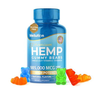 Wellution Hemp Gummies 985,000 High Potency - Fruity Gummy Bear with Hemp Oil Wellution uk supplements