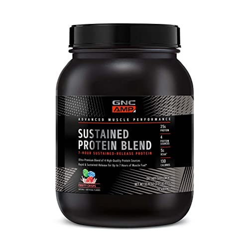 GNC AMP Sustained Protein Blend | Targeted Muscle Building and Exercise Formula GNC uk supplements