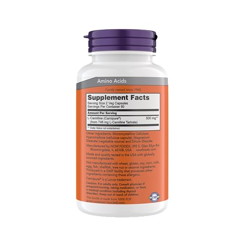 Now Supplements, L-Carnitine 250 mg, Purest Form*, Amino Acid*, Fitness Support* NOW uk supplements