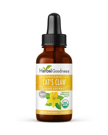 Cat's Claw Extract Joint Support - Herbal Supplement for Joint and Muscle Function, Immunity, Heart Support - Gluten Free - Superior Absorption - Organic Liquid 1oz - Herbal Goodness (1 bttl) Herbal Goodness uk supplements