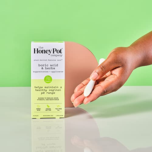 The Honey Pot Company 7 Day Boric Acid & Herbs Suppositories - Maintains and Balances Healthy The Honey Pot Company uk supplements