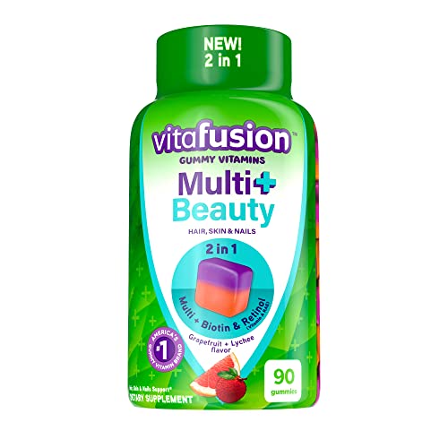 Vitafusion Multivitamin Plus Beauty – 2-in-1 Benefits – Adult Gummy with Hair, Skin & Nails Vitafusion uk supplements