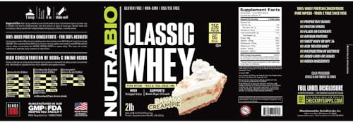 NutraBio Classic Whey Protein Powder- 25G Protein Per Scoop - Full-Spectrum Amino NutraBio uk supplements