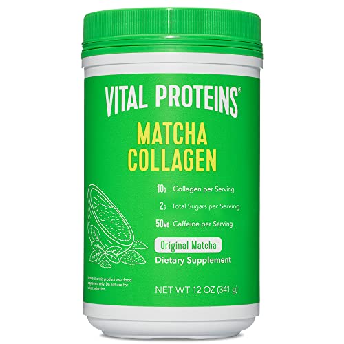 Vital Proteins Matcha Collagen Peptides Powder Supplement, L-theanine & Caffeine, Matcha Green Tea VITAL PROTEINS uk supplements