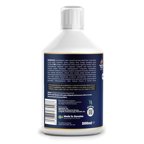 Nutrality Marine Collagen Sugar Free Liquid | Peptides, Hyaluronic Acid, Silica, Biotin, 10000mg Type 1 Nutrality uk supplements