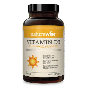NatureWise Vitamin D3 5000iu (125 mcg) Healthy Muscle Function, and Immune Support NatureWise uk supplements