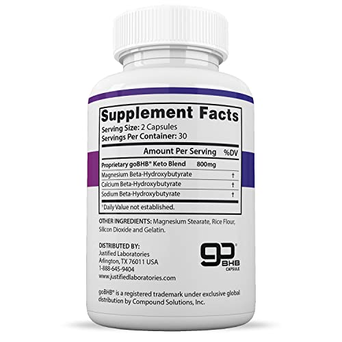 (3 Pack) F1 Keto Pills 800MG Includes goBHB Exogenous Ketones Advanced Ketosis Justified Laboratories uk supplements