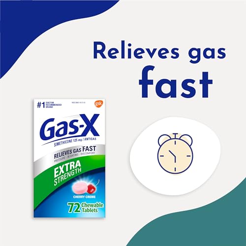 Gas-X Extra Strength Chewable Gas Relief Tablets with Simethicone 125 mg Gas-X uk supplements