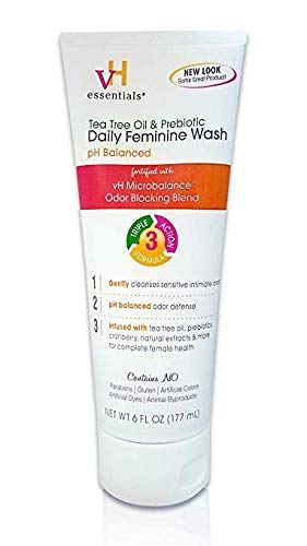 vH essentials Intimate Feminine Wash - pH Balanced with Tea Tree Oil, Cranberry, Prebiotics, Lavender vH essentials uk supplements