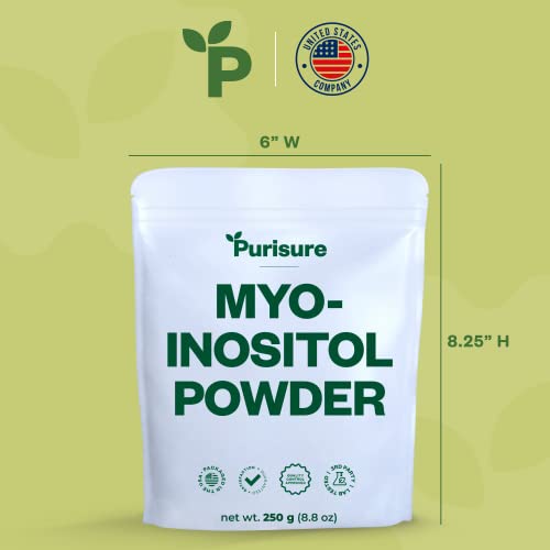Purisure Myo-Inositol Powder, 250g, Fertility, Hormonal Balance and Ovarian Support Purisure uk supplements