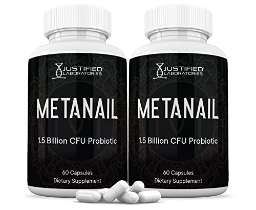 Justified Laboratories (2 Pack) Metanail 1.5 Billion CFU Probiotic Nail Support 120 Capsules Justified Laboratories uk supplements