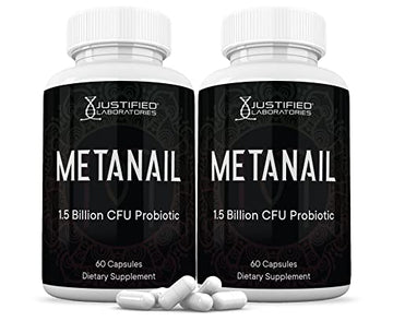 Justified Laboratories (2 Pack) Metanail 1.5 Billion CFU Probiotic Nail Support 120 Capsules Justified Laboratories uk supplements