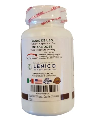 Lenico Comercializadora ChupaMas 60 Capsules Ginger, Green Tea, Prune, Artichoke Lenico Comercializadora uk supplements