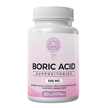 Magic V Steam Boric Acid Suppositories 600 MG 30 Count Optimal PH Support Made in The USA Magic V Steam uk supplements