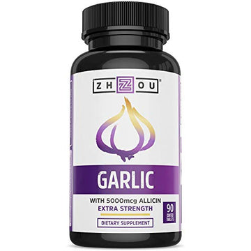 Zhou Nutrition Garlic Supplement With Allicin, Extra Strength 5000mcg Allicin Per Serving Zhou Nutrition uk supplements