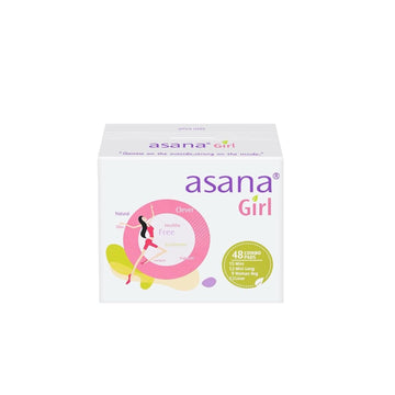 Asana Natural Teen Period Pads Combo Pack (Mini, Mini Long, Liner, and Women Reg - Chlorine Free Asana uk supplements