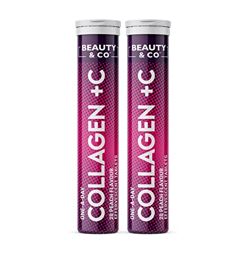 Collagen Effervescent - Marine Collagen & Vitamin C (2 Tubes) Beauty & Co uk supplements