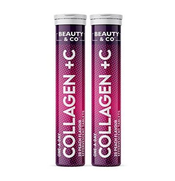 Collagen Effervescent - Marine Collagen & Vitamin C (2 Tubes) Beauty & Co uk supplements