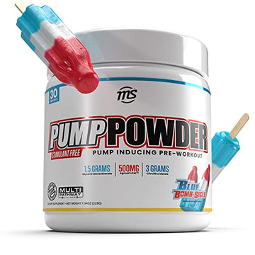 MAN Sports Pump Powder Blue Bombsicle - Stimulant Free Pre Workout Drink MAN Sports uk supplements