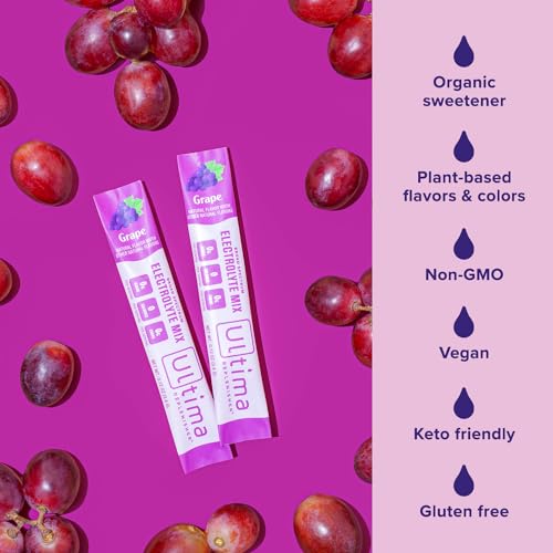 Ultima Replenisher Daily Electrolyte Drink Mix – Grape, 20 Stickpacks – Hydration Packets Ultima Replenisher uk supplements
