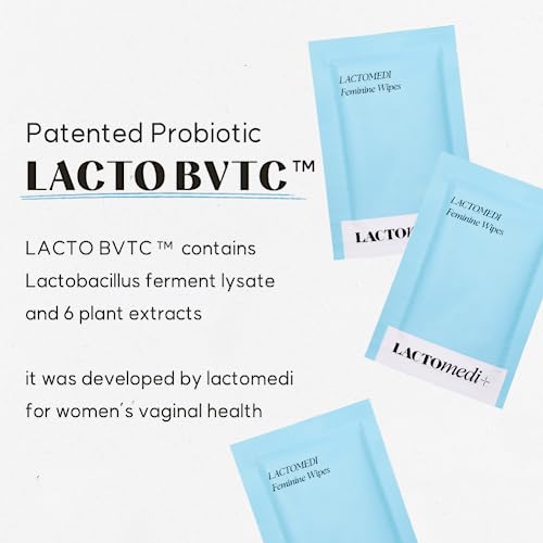 LACTOMEDI Feminine Wipes | Unscented Feminine Wipes | Individually Wrapped | pH-Balanced Feminine LACTOMEDI uk supplements