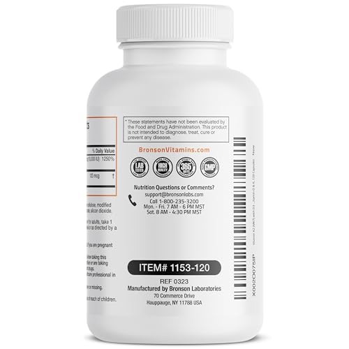 Bronson Vitamin K2 (MK7) with D3 Extra Strength Supplement Bone and Heart Health Non Bronson uk supplements