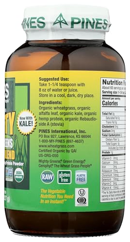 Pines Organic Mighty Greens Superfood Blend, 8 Ounce Pines uk supplements