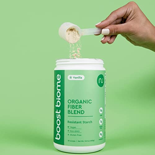 Boost Biome Fiber Supplement Organic Super Greens Powder – Supports Bloating Relief Boost Biome uk supplements