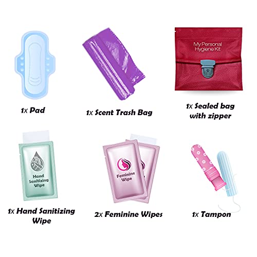 3 x Menstrual All-in-One Kits - Assorted Colors | Convenience on The Go | Single Period Kit Packs pH Advantage uk supplements