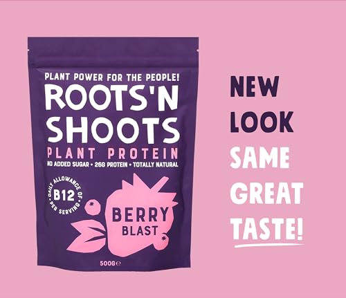 Roots 'n Shoots Vegan Protein, Shake, Berry Flavour, with Added B12, 26g Protein ROOTS 'N SHOOTS uk supplements