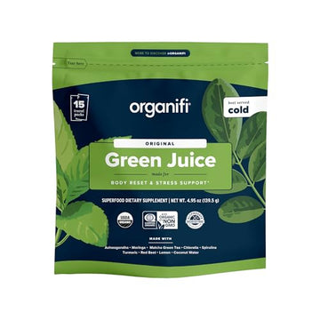 Organifi: GO Packs - Green Juice - Organic Superfood Supplement Powder - 15 Servings Organifi uk supplements