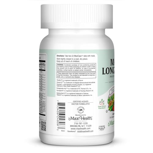 Mens Multivitamin 50 Plus – Daily Multivitamin for Men Over 50 with Vitamin B12, A, D, C, Zinc, Magnesium & More – Energy, Immune & Heart Support Mens Multi Vitamins - Non-GMO – 60 Capsules Maxi Health uk supplements