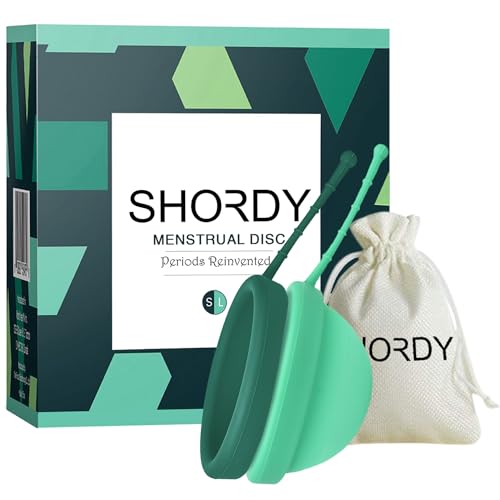 SHORDY Reusable Menstrual Disc Set of 2 (Small & Large), 100% Medical-Grade Silicone, Flexible SHORDY uk supplements