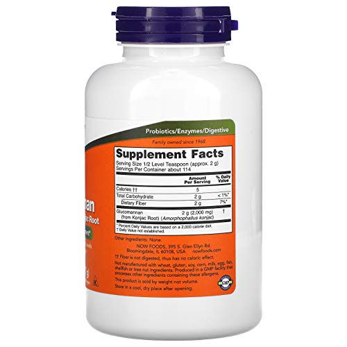 NOW Supplements, Glucomannan (Amorphophallus konjac) Pure Powder, Supports Regularity NOW uk supplements