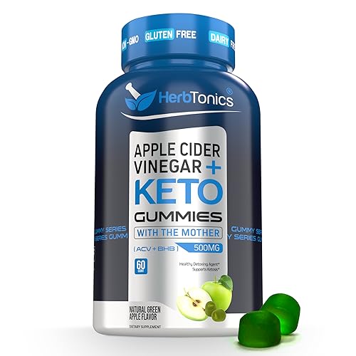 Herbtonics Keto Apple Cider Vinegar Gummies - Digestion & Detox Support - Sugar Free Keto Herbtonics uk supplements