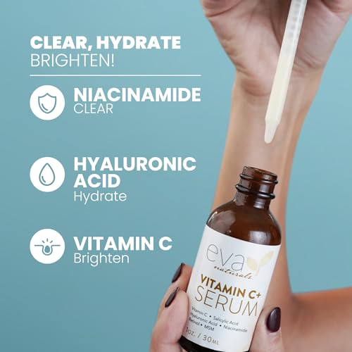 Eva Naturals Vitamin C Face Serum With Hyaluronic Acid - Anti Aging Serum Eva Naturals uk supplements