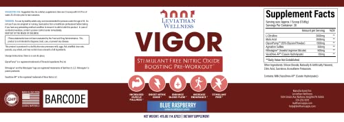 Leviathan Wellness Vigor - Stimulant Free, Nitric Oxide Boosting Pre-Workout Powder Leviathan Wellness uk supplements