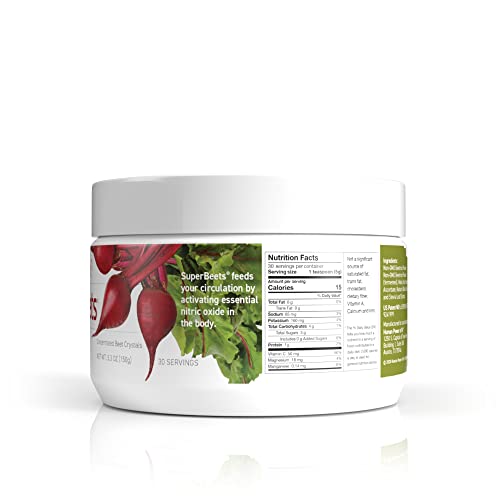 HumanN SuperBeets - Beet Root Powder - Nitric Oxide Boost for Blood Pressure, Circulation & Heart Health Support - Non-GMO Superfood Supplement - Natural Black Cherry Flavor, 30 Servings humanN uk supplements