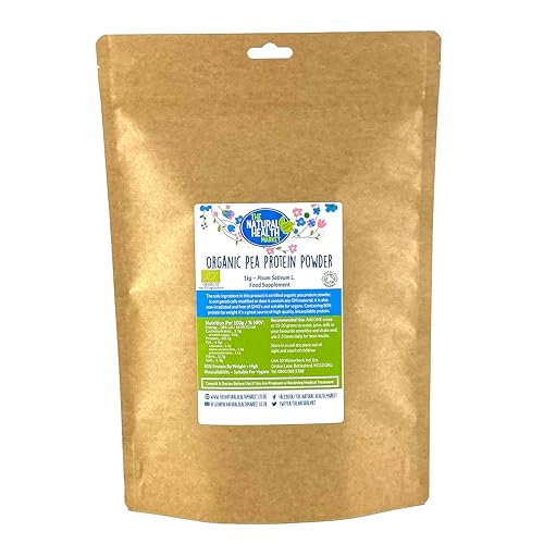 Organic Pea Protein Powder 1kg by The Natural Health Market • 80% Vegan Protein The Natural Health Market uk supplements
