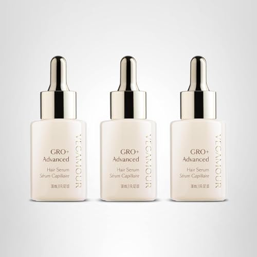 VEGAMOUR GRO+ Advanced Hair Serum for Improving Hair Density, Tonic Reduces Shedding and Promotes a Healthy Scalp, 3 pack VEGAMOUR uk supplements