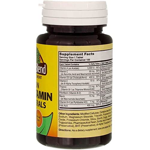 Nature's Blend Multiple Vitamin with Minerals No Iron 100 Tabs Nature's Blend uk supplements
