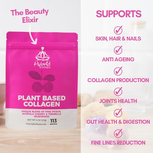 HYBRID HERBS – Plant Based Collagen Powder - Anti Aging Supplement for Skin, Wrinkles Hybrid Herbs uk supplements