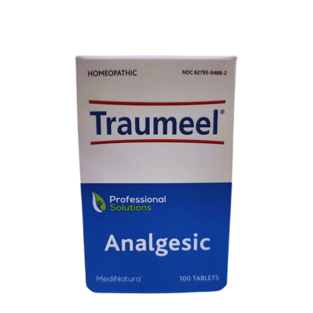 MediNatura Traumeel Homeopathic Arnica + 13 Active Ingredients for Muscle, Joint, Back, Arthritis, Injury, Exercise Related Pain & Soreness - Made in Germany - 100 Tablets MediNatura uk supplements
